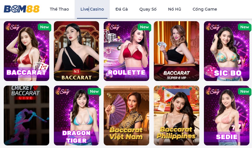 Live casino tại Bom88 sự kết hợp hoàn hảo giữa công nghệ và truyền thống